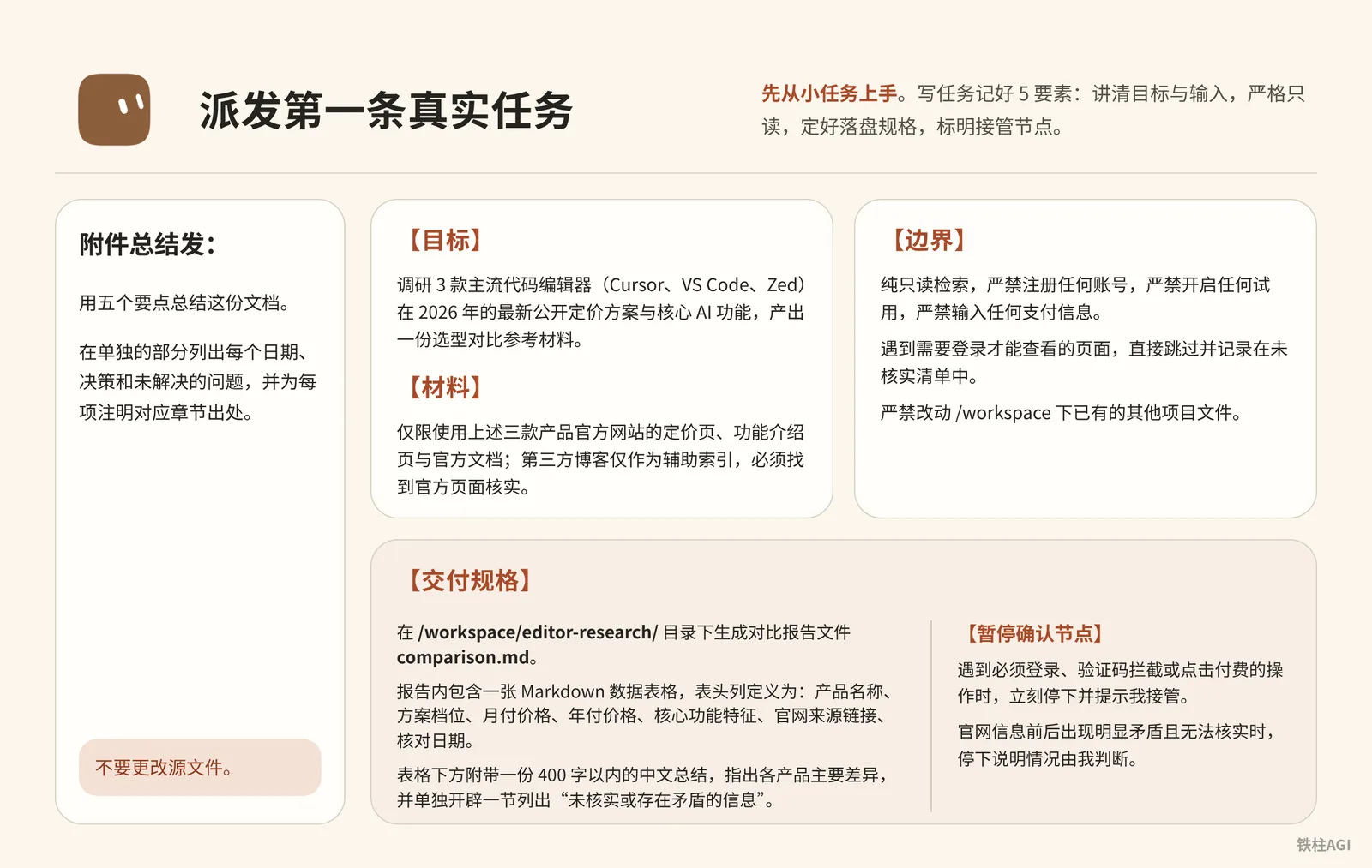 派发第一条真实任务